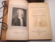THE SPECTATOR Antique 1827 Complete 8Vol Book Set London History Letters Ogle UK picture
