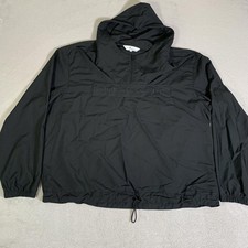 Dior Jacket Large Black Makeup Staff Uniform Hooded 1/4 Zip Pullover Anorak picture