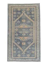 Oriental Hand Knotted Turkish Vintage Anatolian Rug 2'6