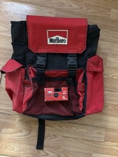 Vintage 90s Marlboro Adventure Team Backpack & Fujifilm Disposable Camera Lot  picture