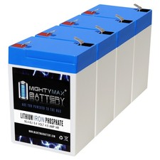 Mighty Max 6V 4.5AH Lithium Battery compatible with Leoch DJW6-5.0 - 4 Pack picture