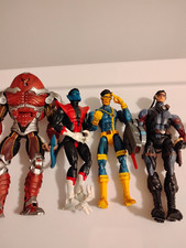 X-Men Mixed Lot 4 Plastic Action Figures Nightcrawler Cyclops Unboxed picture