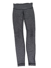 Lululemon Women's Heathered Black/Gray Wunder Under Low Rise Leggings - 2 picture