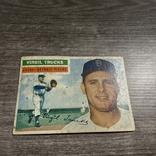 Topps 1956 Virgil Trucks Tigers #117 Gray Back ( Please Read Description ) picture