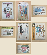 Lot 7 Vintage 1960s Sewing Patterns Mod Shift Dress Suit Blouses Size 10 12 13 picture