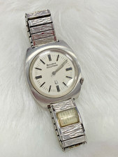 Vintage 1970's Bulova Accutron 100 Mens Watch 2180 Speidel Calendar Band Working picture