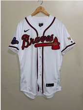 Austin Riley #27 Alanta Braves White Cool Base Sewn Stitched Jersey. picture
