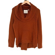 Anthropologie Angel of the North Cardigan M Rust Boucle Knit Boho Cottagecore picture