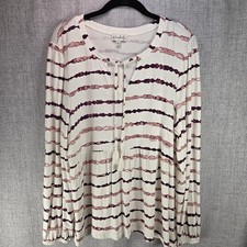 Wonderly Babydoll Boho Shirt Womens XL Julianna Peasant LS Top NWT Belks Tunic picture