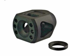9mm Mini Tanker Linear Comp Muzzle Brake 1/2x28 TPI +Free Crush Washer Aluminum picture