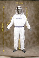 Professional Heavy duty Bee Suit, Beekeeping Supply Suit (w/ Gloves) - 4X Large picture
