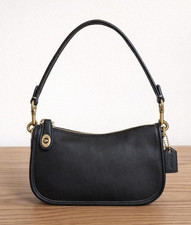 Coach Women’s Swinger Small Leather Bag 20 - Brass/Black picture