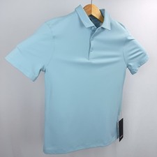 Lululemon Showzero Performance Polo Shirt Mens Medium Seafoam Blue SS Golf NEW picture