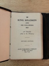 King Solomon and His Followers Mass: A Valuable Aid to The Memory Revised Ed picture