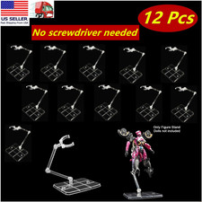 12Pc HG144 Adjustable Action Figure Display Holder Base Doll Model Support Stand picture