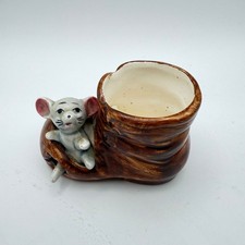 Adorable Vintage Mouse in Boot Japan Pot Ceramic Whimsical Home Decor picture