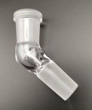 14mm 45 Degree Angle Glass Ground Joint Attachment Adapter GonG Elbow picture