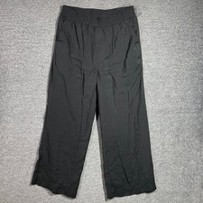 T Tahari Womens Black Wide Leg Elastic Waist Pocket Trousers picture