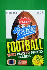 1990 Fleer Premiere Edition Box - W/ 36 Factory Sealed Packs picture