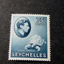 Seychelles  Stamp Scott#  142 Giant Tortoise 1938-41 MH  C495 picture
