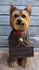 Yorkie Dog Garden Statue 12.5