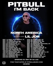 Pitbull I’m Back North America Tour 2026 poster picture