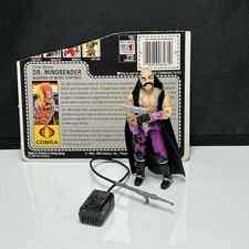 Vintage 1986 GI Joe Dr Mindbender V1 100% Complete W/ Cape & File Card picture