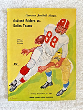 Vintage 1962 AFL Football Program Oakland Raiders vs Dallas Texans Al Davis 9-23 picture