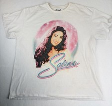 Selena Merchandise Graphic T-Shirt White XL 100% Cotton Music Memorabilia picture