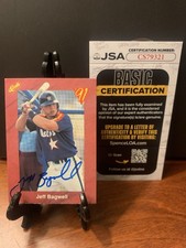 Jeff Bagwell 1991 Classic #T84 Autographed Signed Card Astros HOF JSA CERTIFIED picture