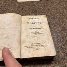 Antique Book Ouevres de Moliere 1838 picture