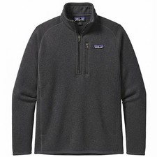 Patagonia Better Sweater 1/4 Zip Mens Black Fleece Pullover Size M picture