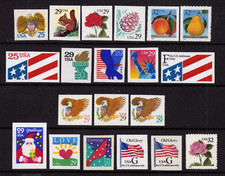 1989-1995 US Regular Issue Set of 20 Booklet Singles Self Adhesive - MNH Fresh picture