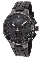 Tissot T-Race T111.417.37.441.03 Gray Dial Silicone Strap Men's Watch New In Box picture