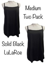 Lularoe Medium Essential Cami - Solid Black - Two Pack Silky picture