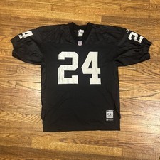 Reebok Authentic NFL Oakland Raiders WOODSON #24 Jersey Sz 48 Black Helmet Tag picture