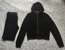 Versace Beachwear - Women's Black Velour Tracksuit Pant & Jacket - Size EU 46 picture