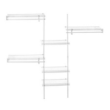 ClosetMaid Closet System Organizer Kit White Steel Wall Mount Hardware 6-Shelves picture
