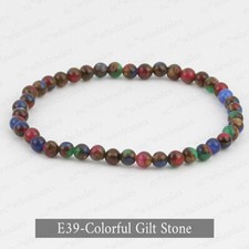 Handmade 4mm Mixed Natural Gemstone Round Beads Stretchy Bracelet Reiki Chakra picture