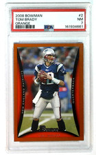 2008 Bowman Tom Brady #2 Orange /250 Patriots TB 12 PSA 7 Low Pop picture