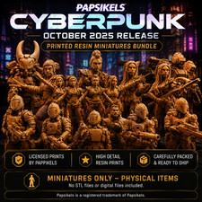 Papsikels Cyberpunk October 2025 Resin Miniatures Bundle Printed Models picture
