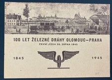 1945 Olomouc Czechoslovakia First Day Postcard Cover To Zabrek Centenary picture