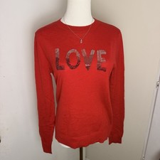 Zadig & Voltaire “LOVE” Merino Wool Knit Sweater Womens XS Red NWOT picture