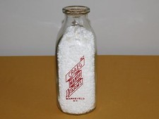 VINTAGE  1975 CRAEG MANOR FARMS BARNEVELD NY  1 ONE QUART MILK BOTTLE picture