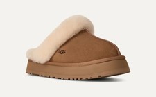 UGG Women's Disquette Slippers Suede Shearling Comfor chestnut – Viral Bestsell picture