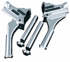 Kuryakyn 7866 Deluxe Chrome Neck Covers for 95-07 FLH/T Touring picture