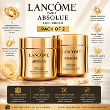 Lancome Absolue Rich Cream 60ml 2oz Authentic Face Moisturiser Pack of 2 New box picture
