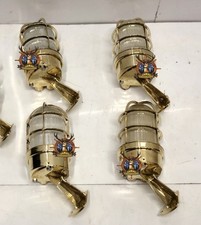 4  Piece Vintage Reclaimed Brass Nautical Bulkhead Wall Sconce Light Marine picture