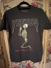 Kanye West 2014 YEEZUS Tour Merch T Shirt Skeleton Graphic Sz M God Wants You picture