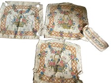 3 Authentic antique 19th century Needlepoint tapestries for chairs or pillows picture